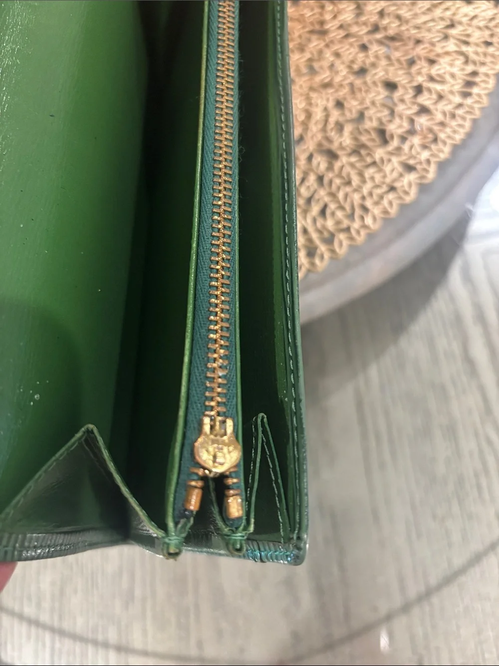 Louis Vuitton Dark Green Epi Leather Long Wallet-Sarah style